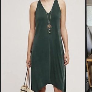 Anthropologie green tank dress size 8
